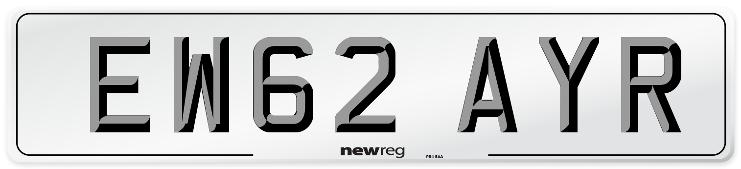 EW62 AYR Number Plate from New Reg
